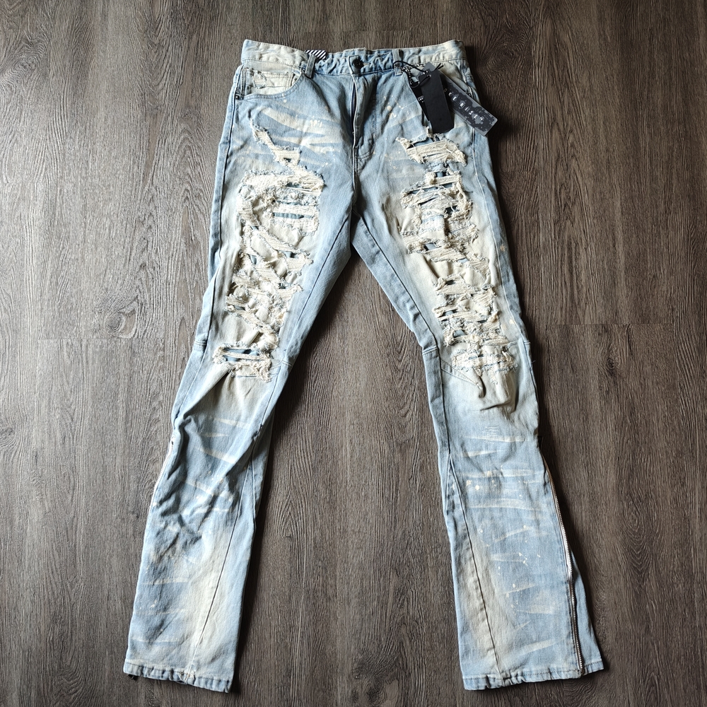 Distressed Light Blue Men's Jeans